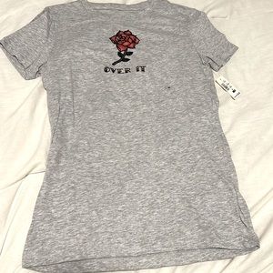 “Over it” Heather Grey Graphic T-shirt (M)